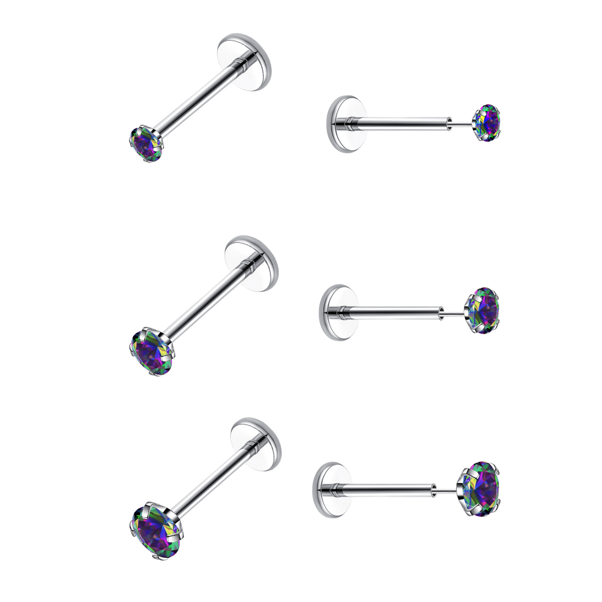 Body Jewelry Threadless - Pendiente sin rosca con parte posterior