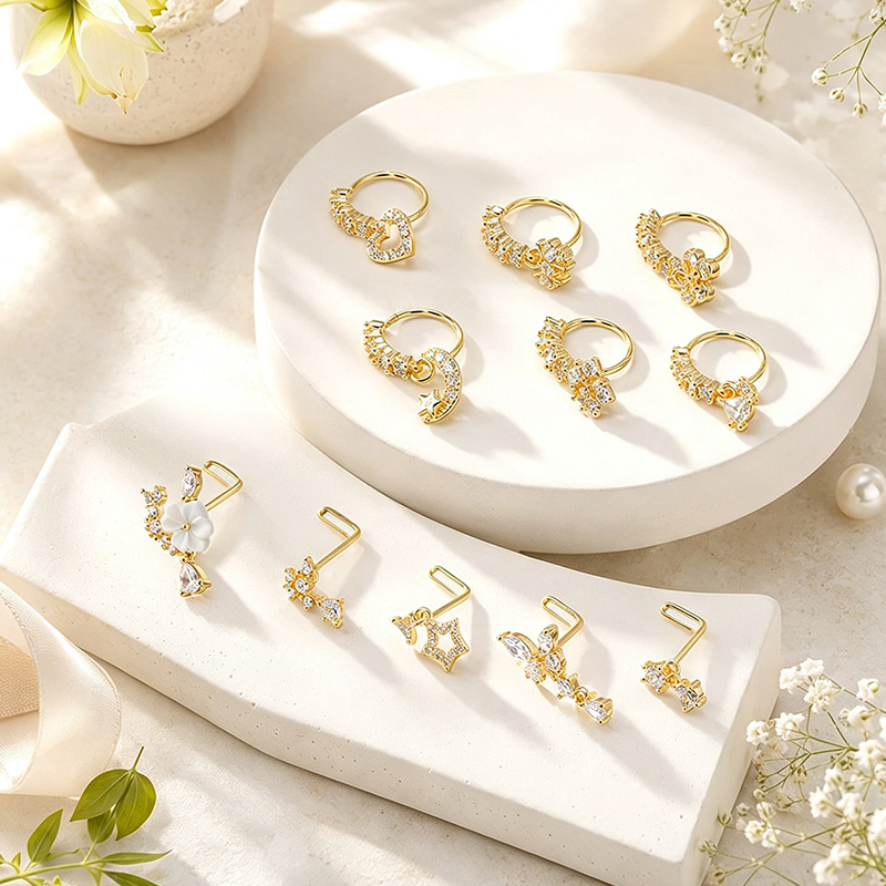 Body Jewelry Indian - 10 Piezas de Piercings para la