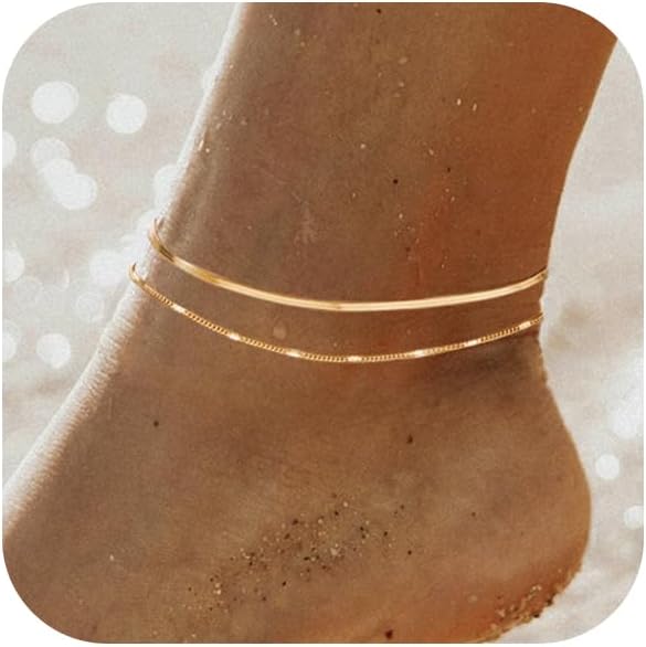 Body Jewelry Real Gold - Pulseras de tobillo para mujer, tobilleras