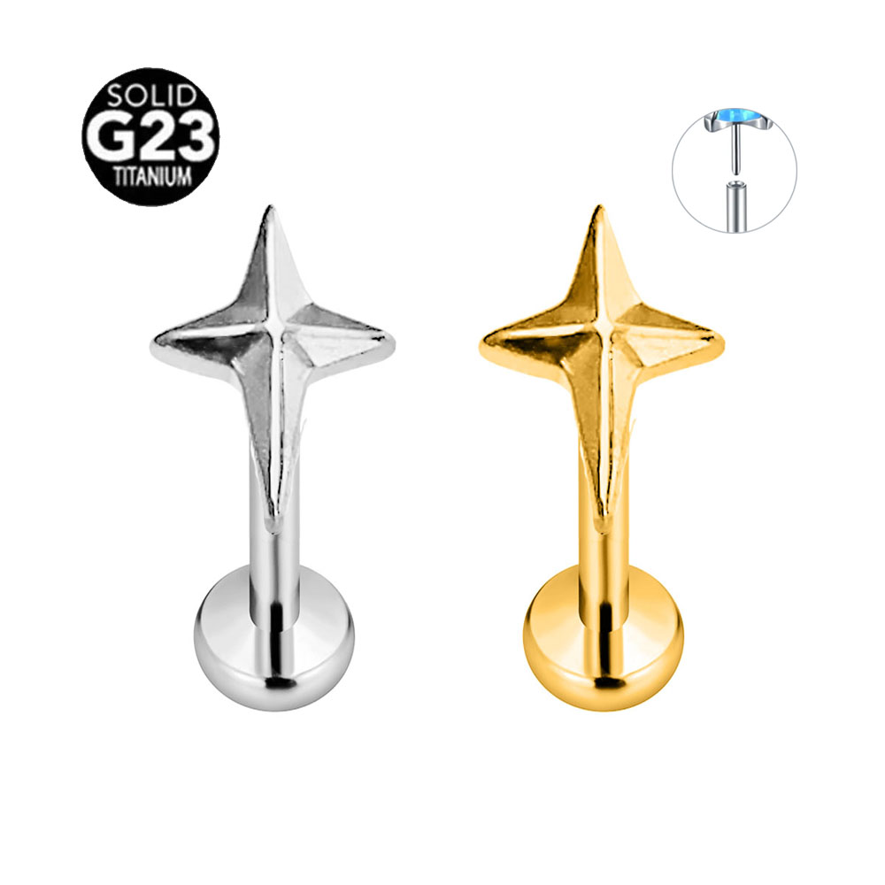 Body Jewelry Threadless - ASTM-Piercing sin rosca con forma de