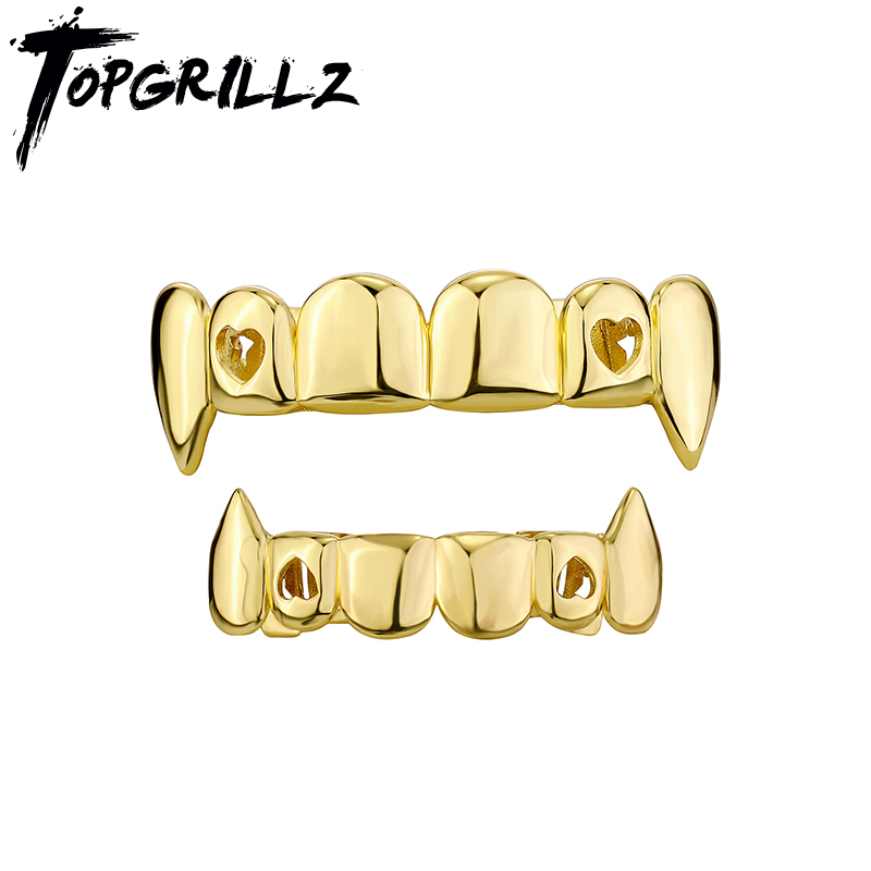Body Jewelry Real Gold - TOPGRILLZ-Juego de 6 parrillas superiores y