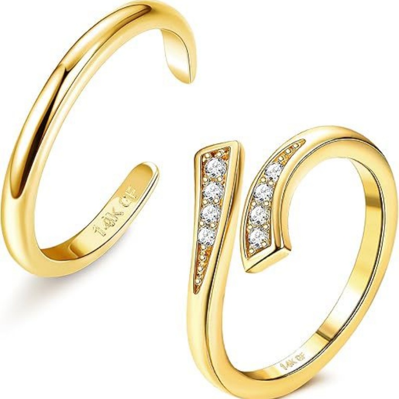 Body Jewelry Lot - Anillo de pie de circón ajustable