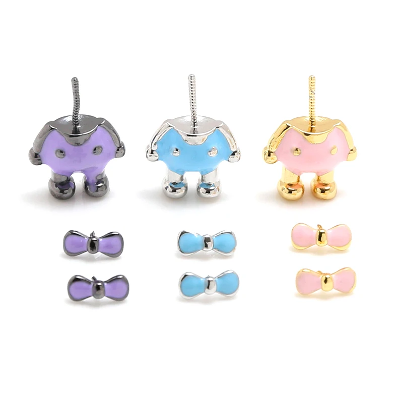 Body Jewelry Real Gold - 2 piezas de cobre chapado en