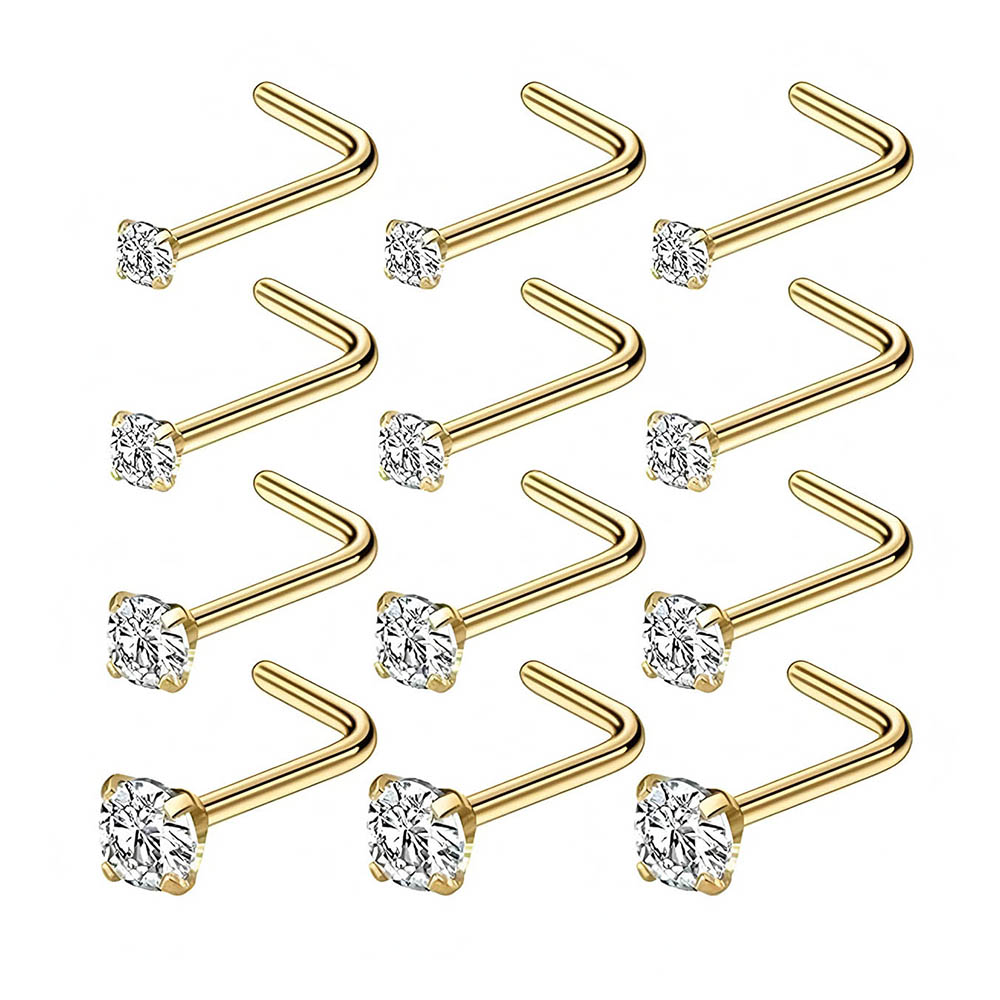 Body Jewelry Diamond - Juego completo de 12 piezas de