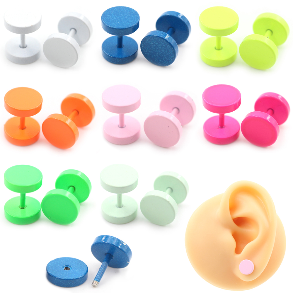 Body Jewelry Goth - 2 Piezas Pendientes de Acero Inoxidable
