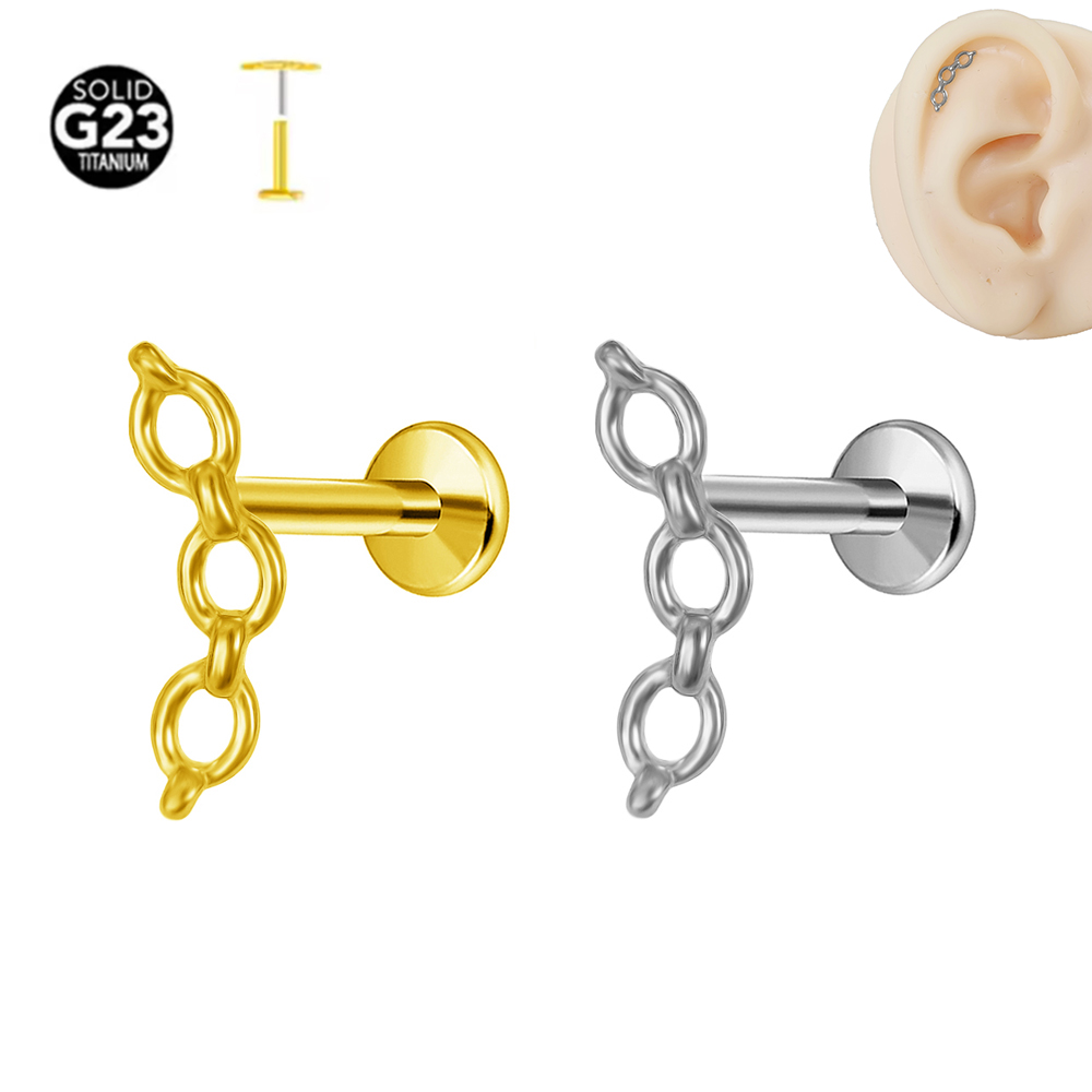 Body Jewelry Threadless - ASTM F-136 Piercing Labret de titanio