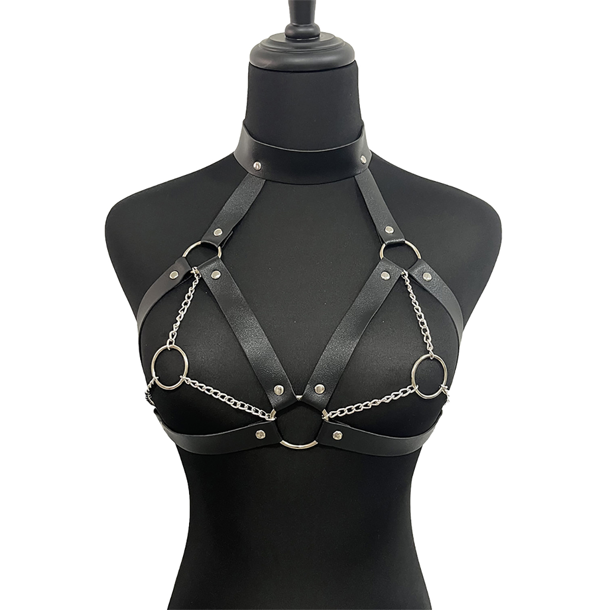 Body Jewelry Goth - Arnés de cuerpo de cuero para