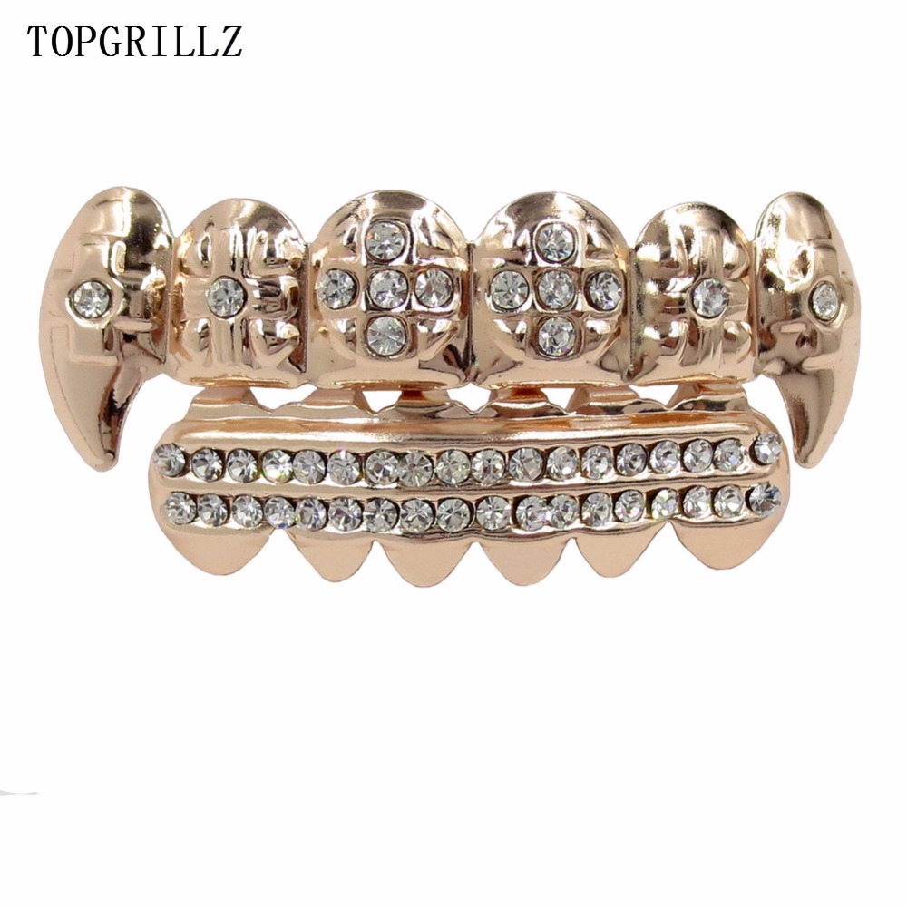 TOPGRILLZ-tapas de dientes de  - Body Jewelry Real Gold reseña y precio