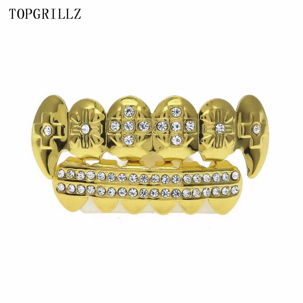 TOPGRILLZ-tapas de dientes de  - Body Jewelry Real Gold reseña y precio