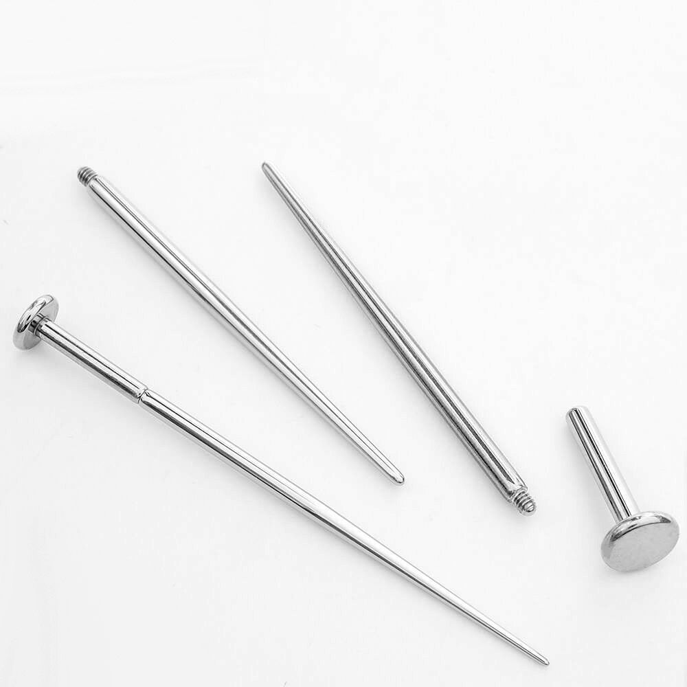 2 uds aguja de perforación de  - Body Jewelry Threadless reseña y precio