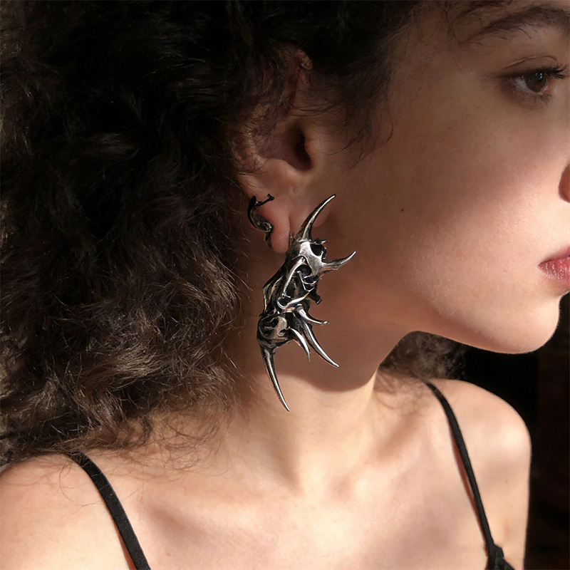 Pendientes de calavera de cuer - Body Jewelry Goth reseña y precio