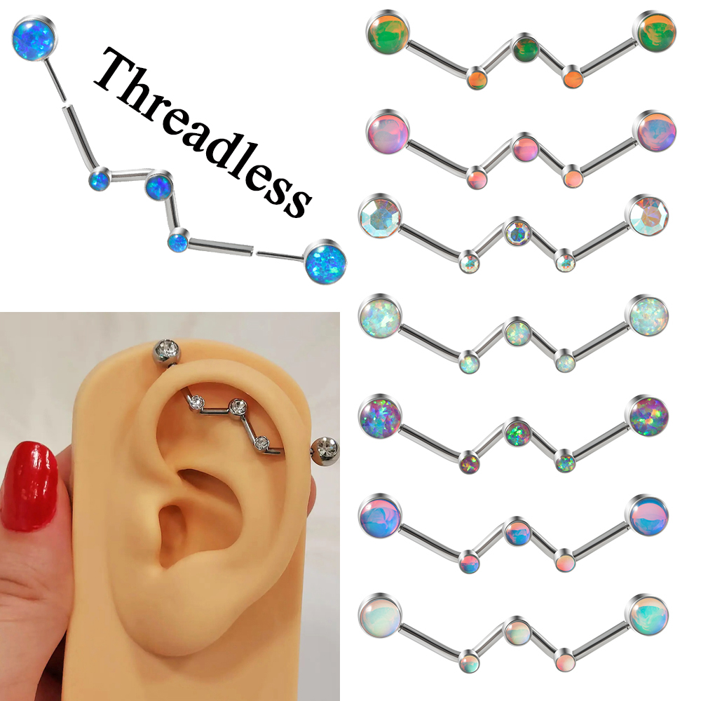 1 unidad de acero quirúrgico 3 - Body Jewelry Threadless reseña y precio