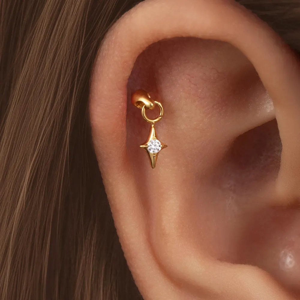 1 ud. Piercing de Titanio G23  - Body Jewelry Vertical Labret reseña y precio