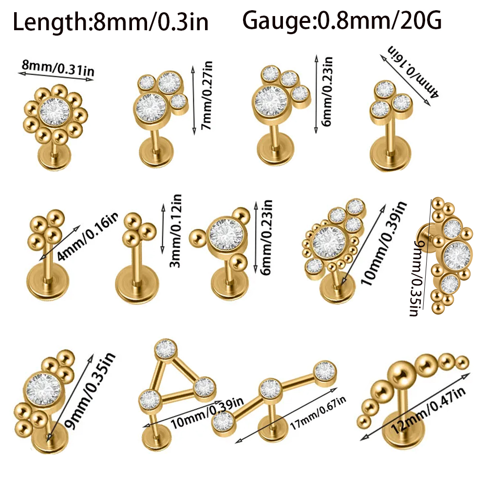 1 pieza de acero inoxidable ch - Body Jewelry Threadless reseña y precio