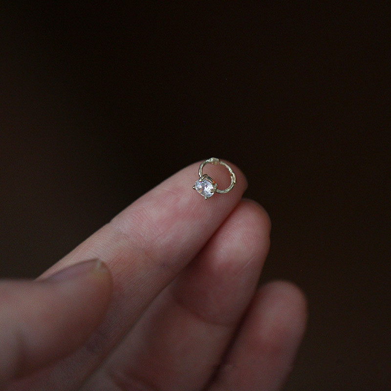 Pendientes de tuerca de circón - Body Jewelry Diamond reseña y precio