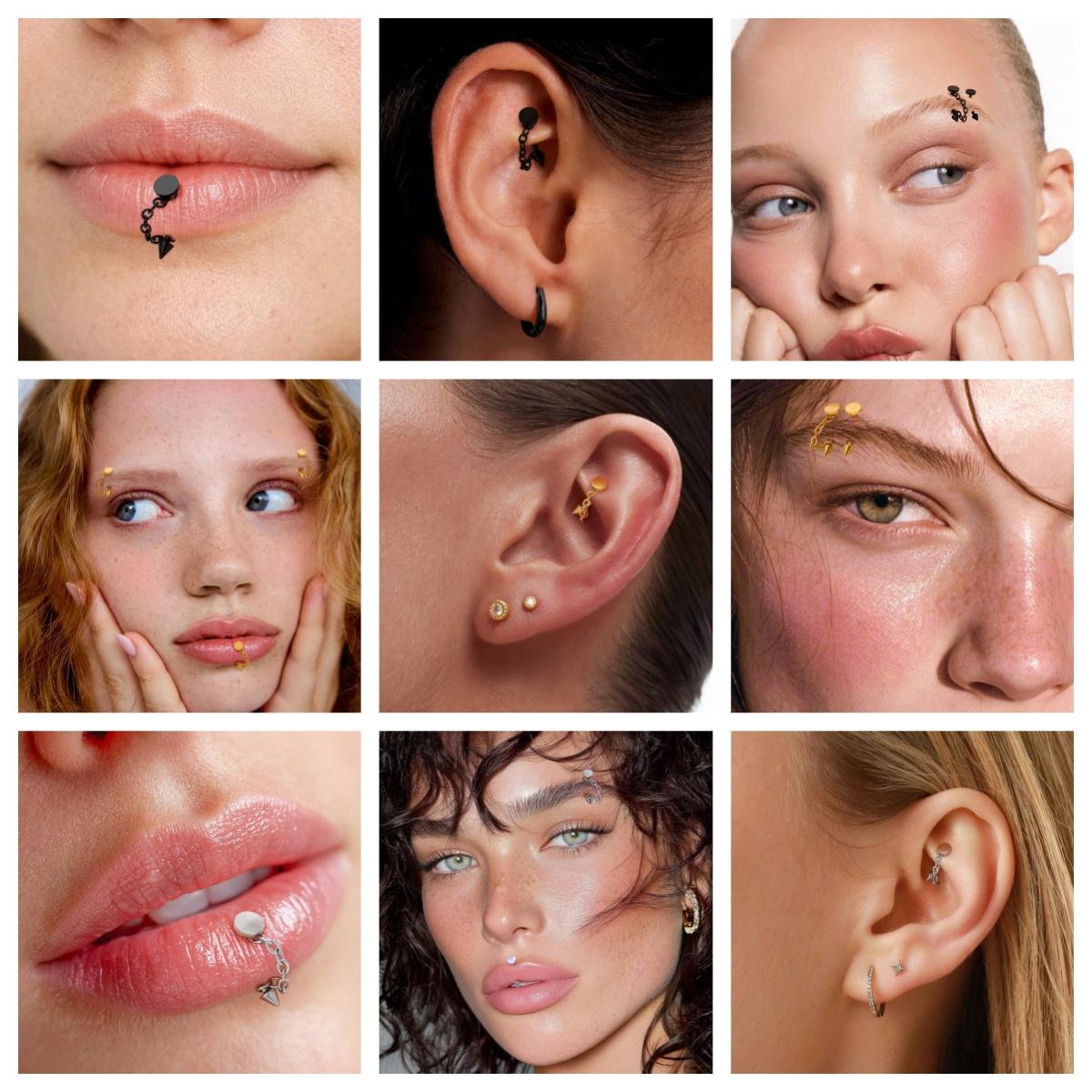 3 piezas de acero inoxidable 1 - Body Jewelry Vertical Labret reseña y precio