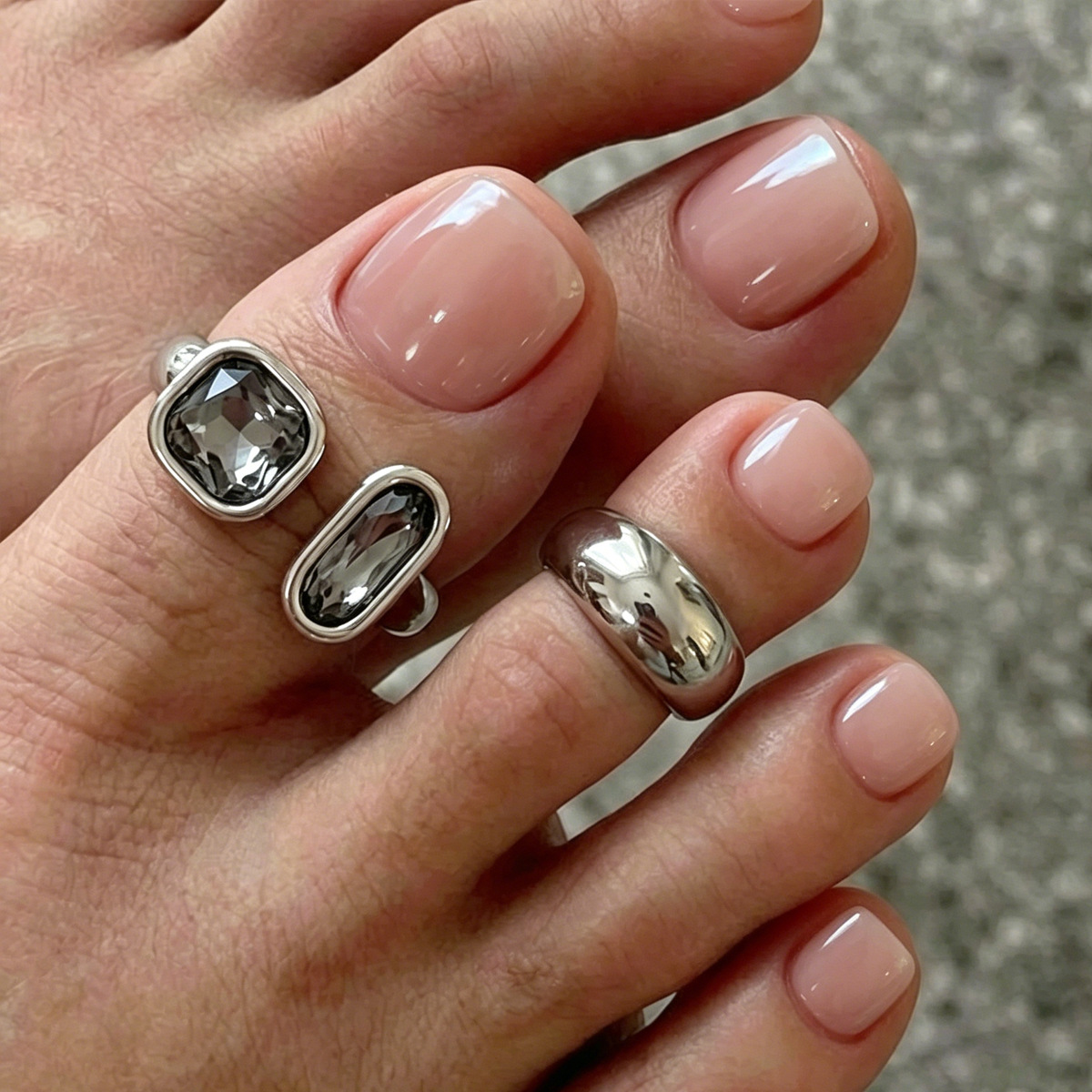 2 Anillos de Pie Abiertos Geom - Body Jewelry Diamond reseña y precio