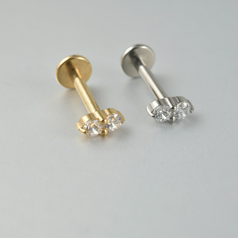 2-1 Uds. Pendientes de titanio - Body Jewelry Threadless reseña y precio