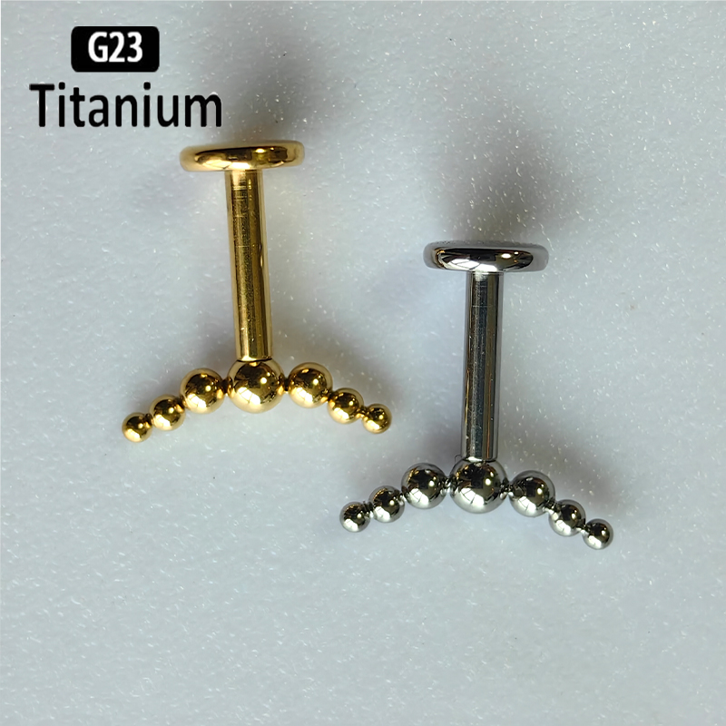 G23 Piercing de titanio 7 Uds  - Body Jewelry Vertical Labret reseña y precio