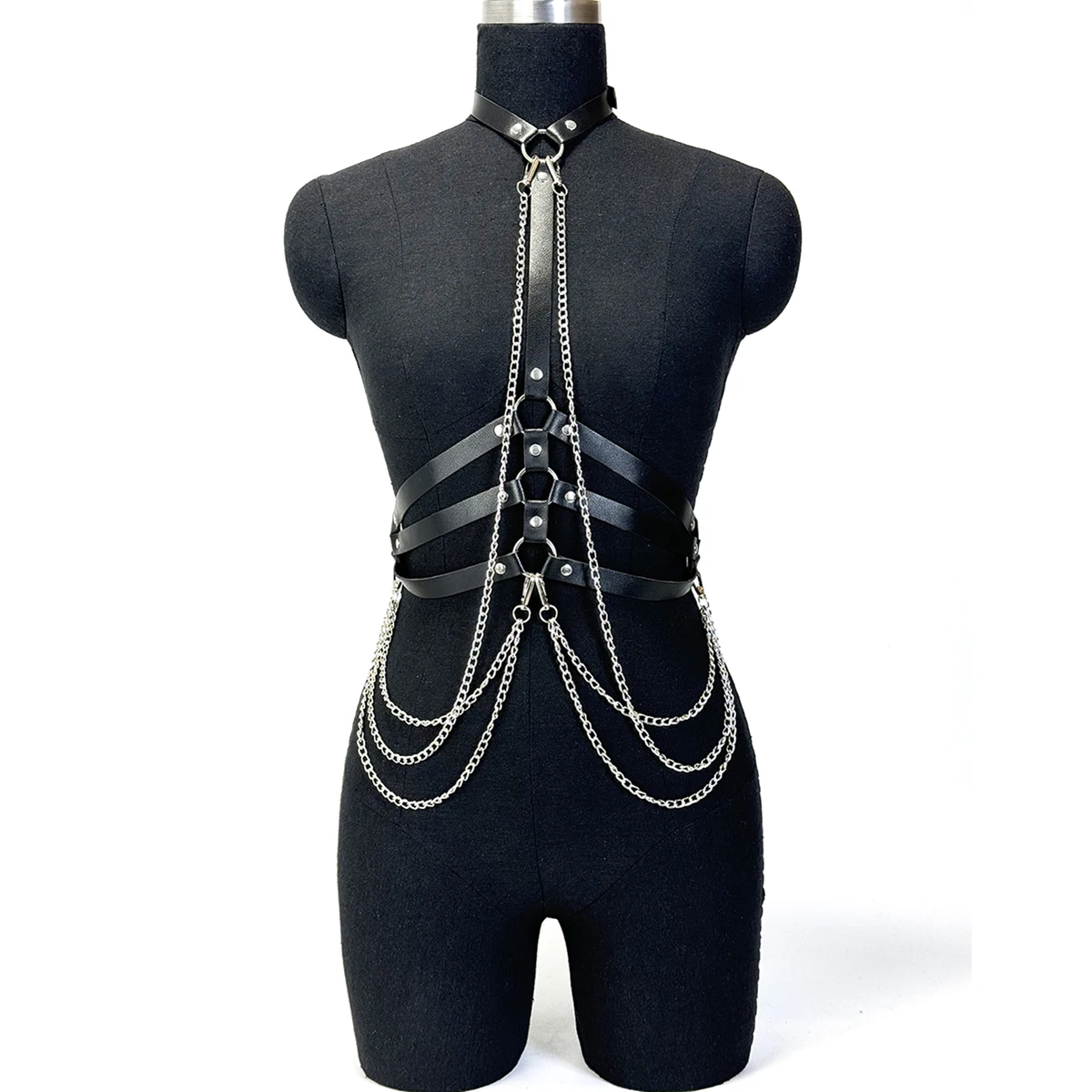 Cinturón de cuero PU para muje - Body Jewelry Goth reseña y precio