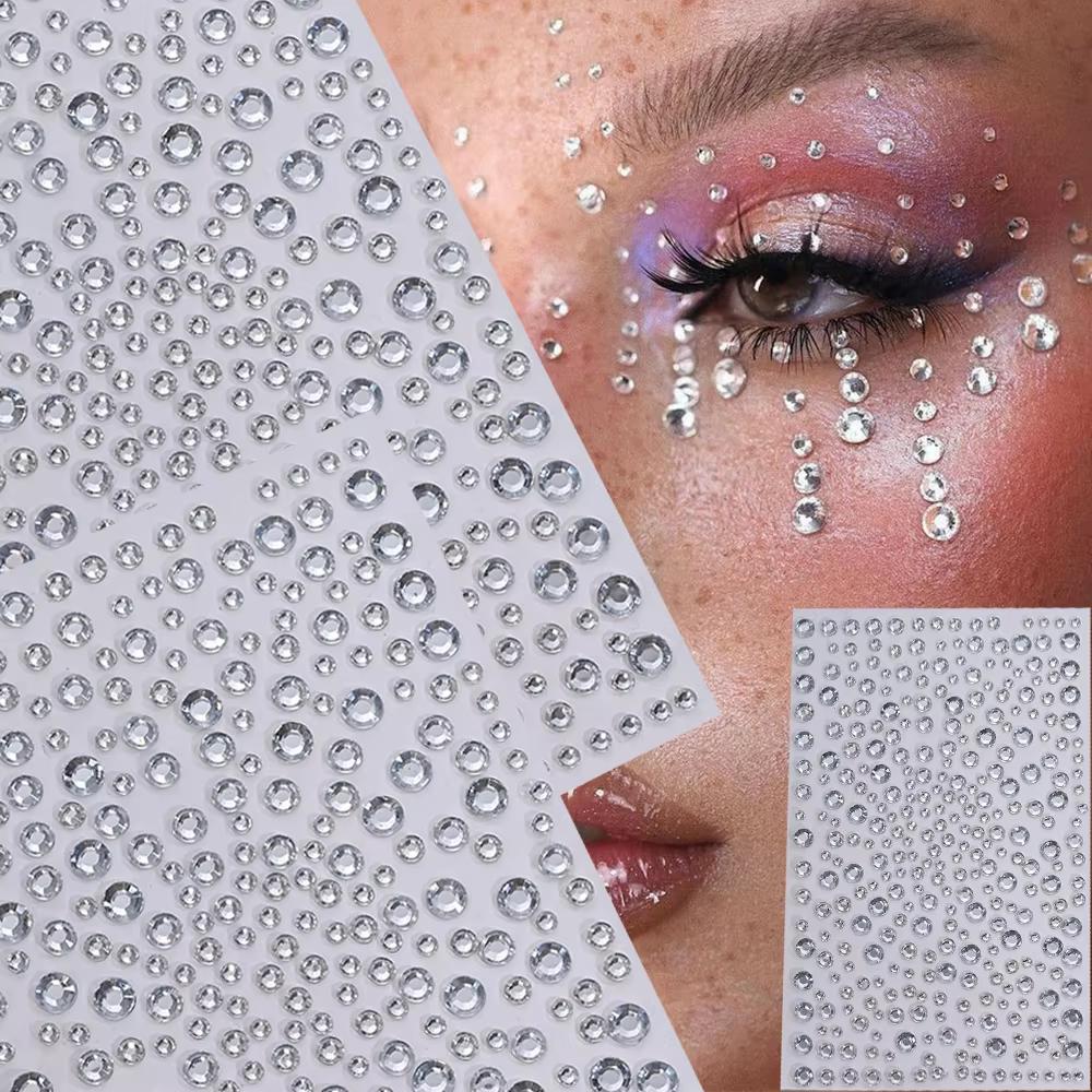 1 hoja de pegatinas faciales 3 - Body Jewelry Diamond reseña y precio