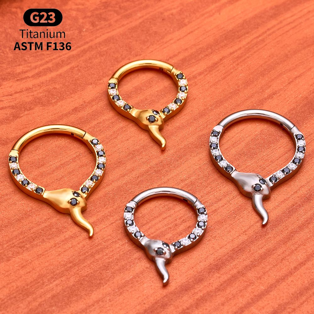 Lote de Aros Clicker de Titani - Body Jewelry Vertical Labret reseña y precio