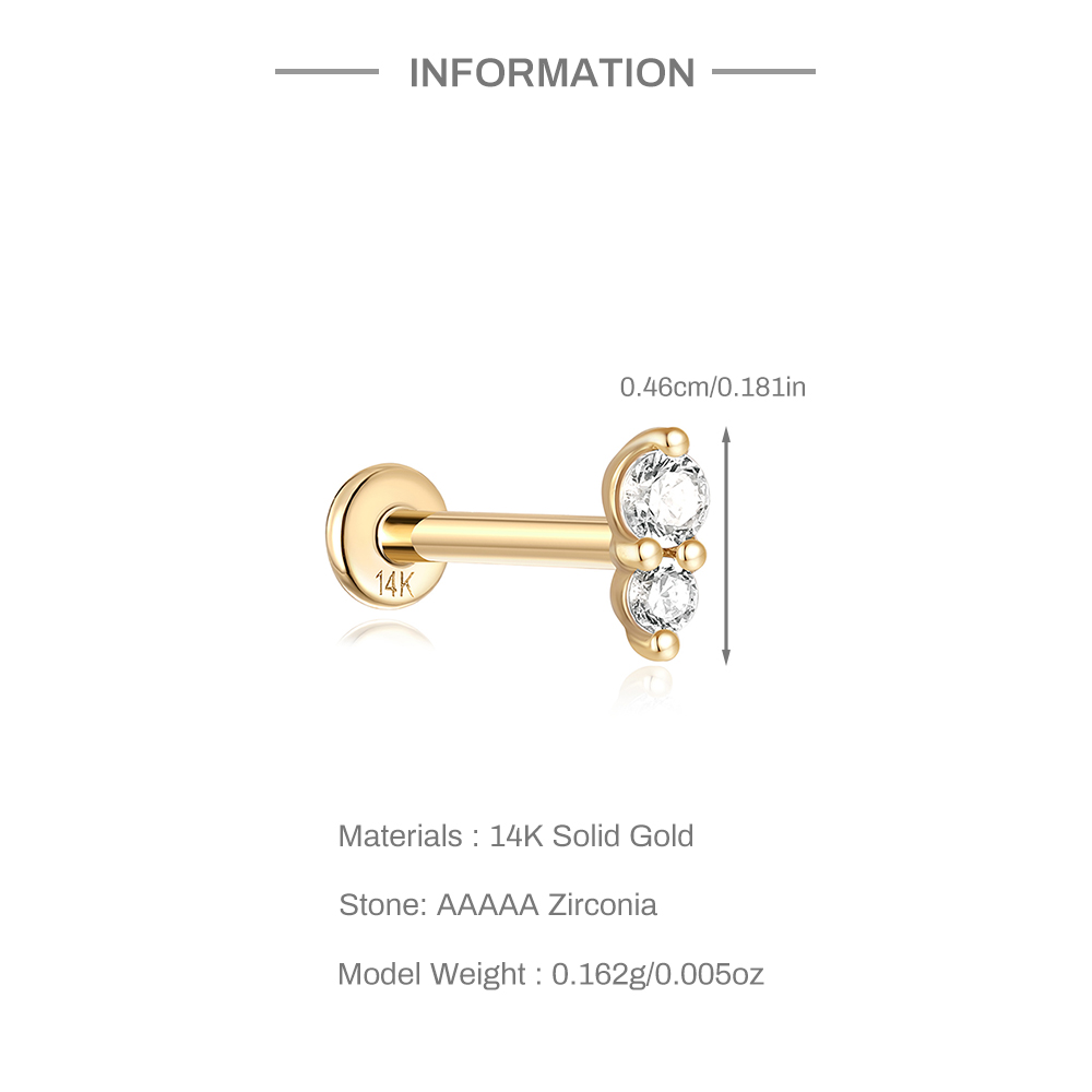 AIDE Real 14K colores de oro s - Body Jewelry Real Gold reseña y precio