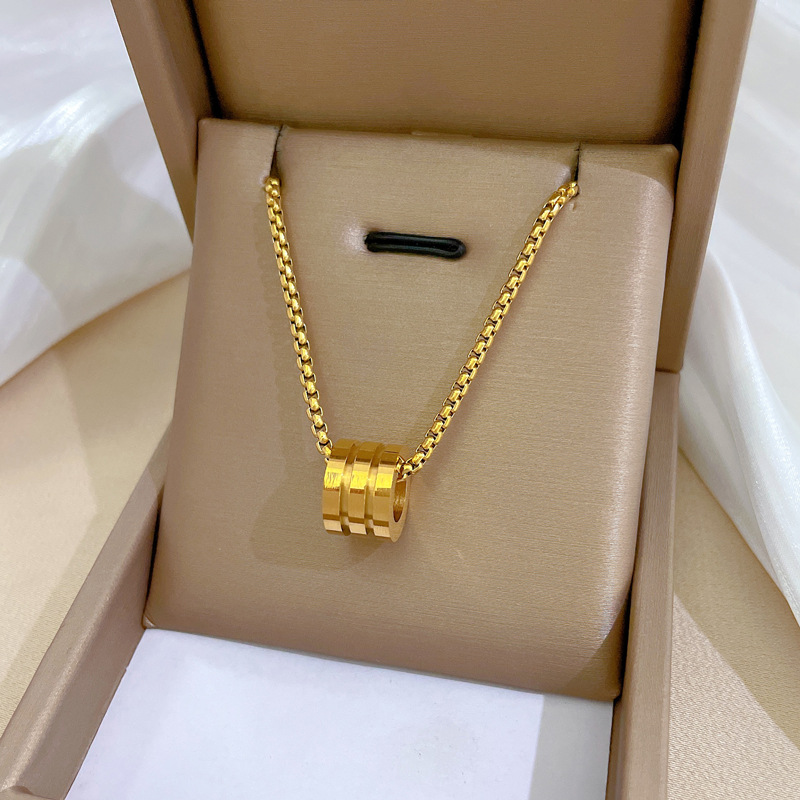 Collar de oro real de tres aro - Body Jewelry Real Gold reseña y precio
