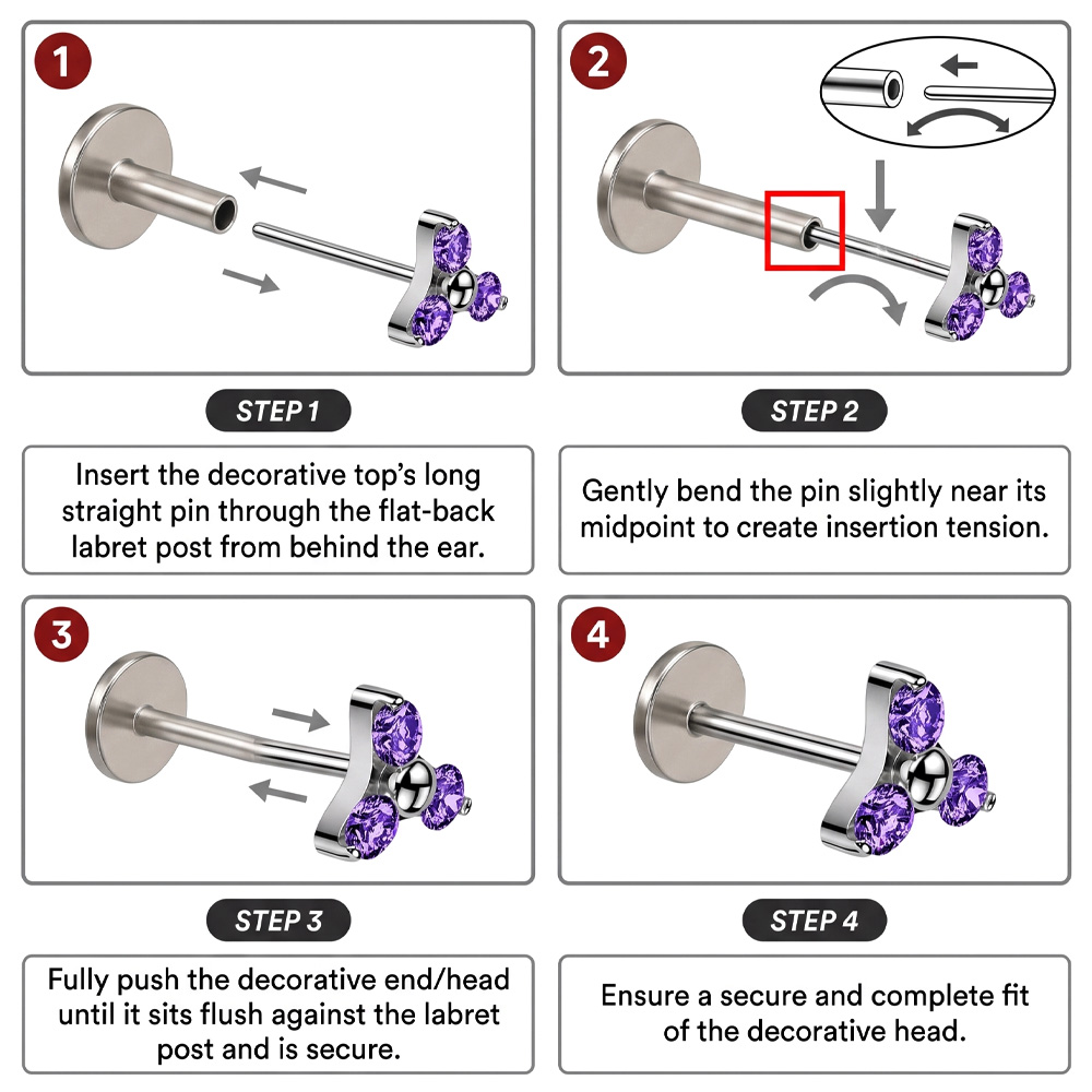 Piercing de Titanio ASTM F136  - Body Jewelry Threadless reseña y precio