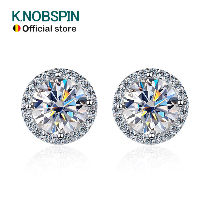KNOBSPIN-pendiente de moissani - Body Jewelry Diamond reseña y precio